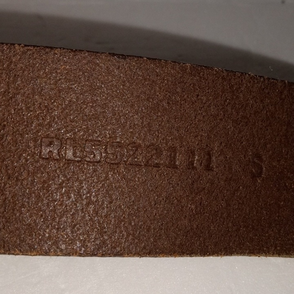 Genuine Leather Belt Cream and Gold Design Size S Preowned - Picture 5 of 7